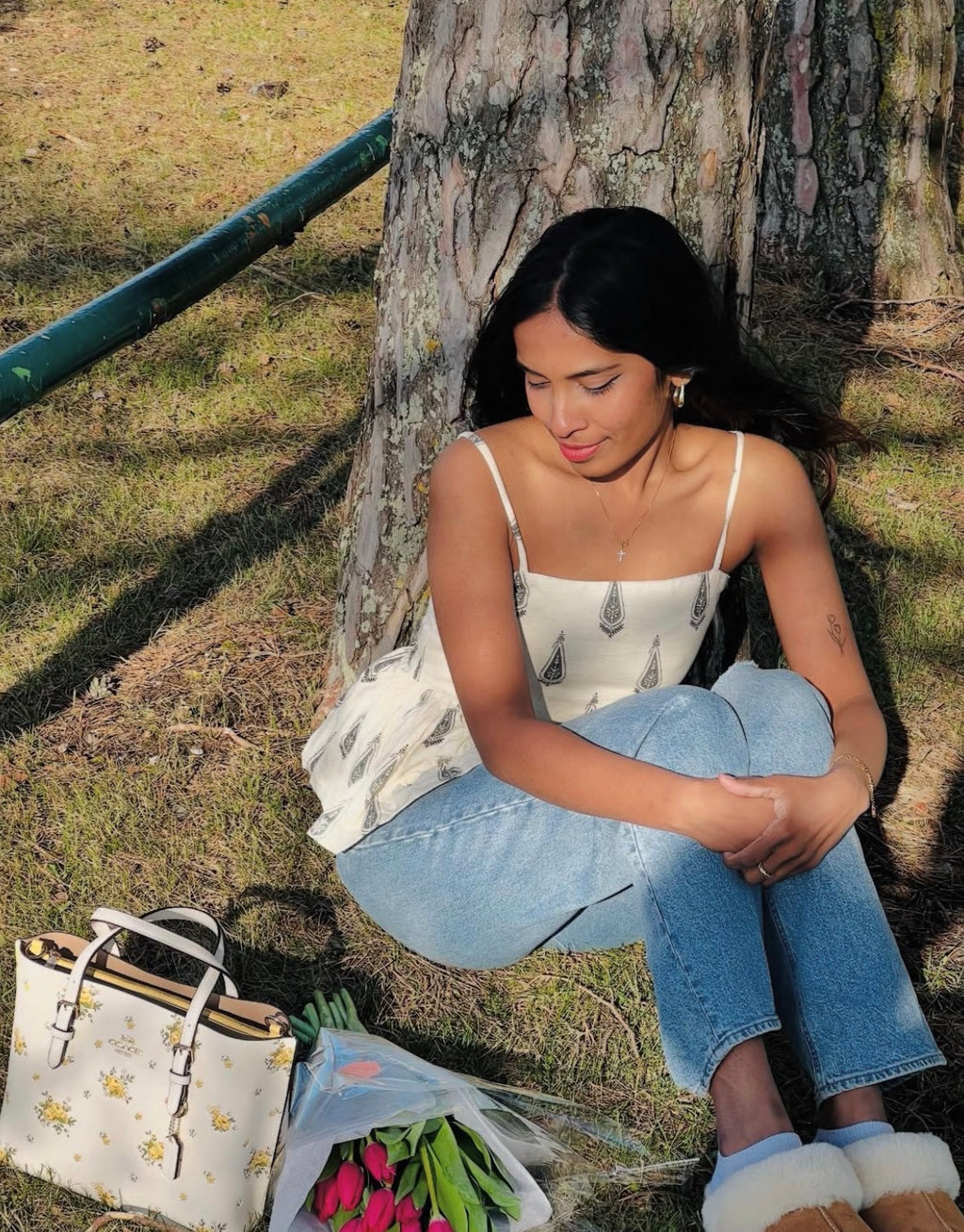 Noodle strap short top.