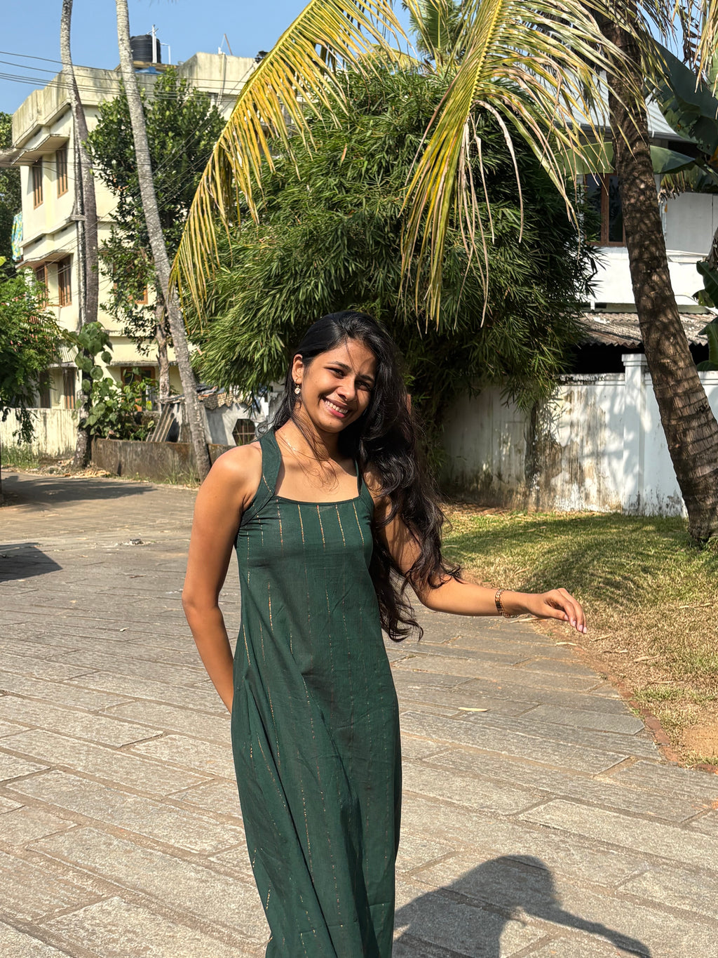 Our new green cotton dress